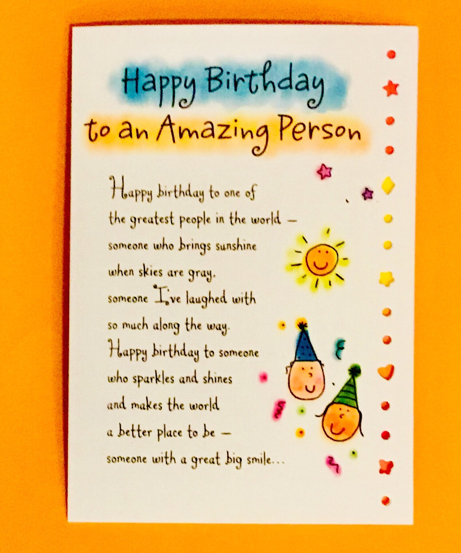 Happy Birthday to an Amazing Person greeting card by Ashley Etsy