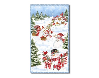 Wilmington - Frosty Frolic - 3023-39852-413 - PANEL - Approx 23in x 44in - Snowmen