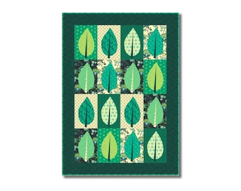 Nancy Rink - City Leaves muurquilt KIT - bovenstuk + binding + achterkant + mouw!