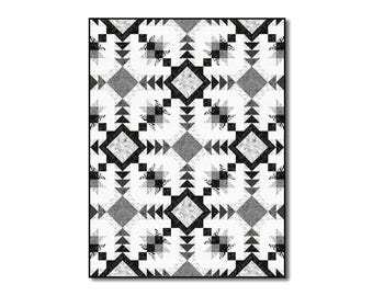 Night & Day - Black and White Throw Quilt Kit