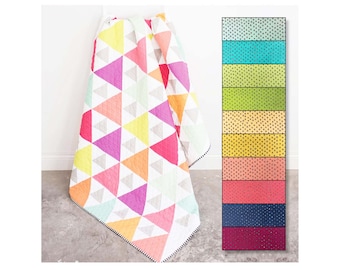 Triangle Peaks Throw Quilt Kit