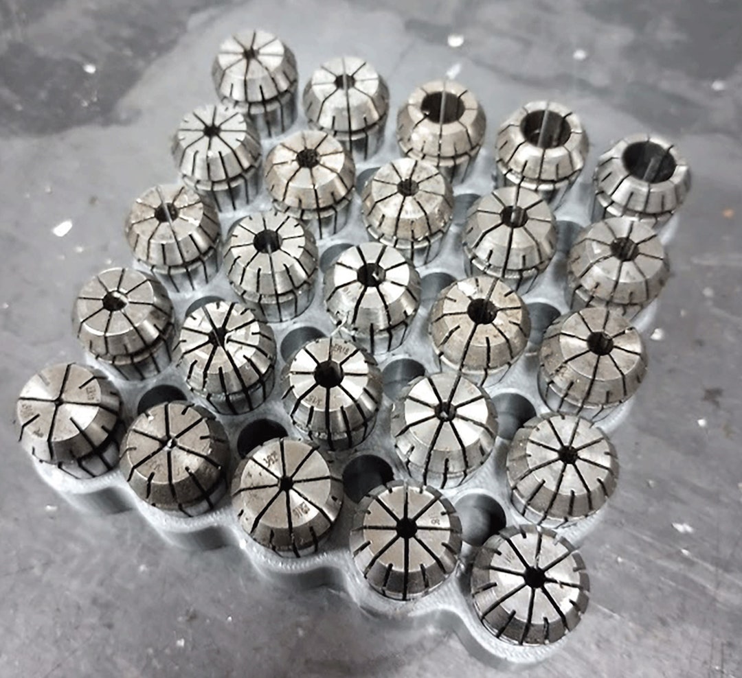 ER16 Collet Rack / Tray That Holds 25 Collets STL File for 3D Printing ...