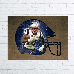 Regalos de fútbol americano, impresión de póster de rugby, arte de pared deportivo, letrero de jugador de fútbol, decoración de la habitación del niño, regalo de novio de Navidad, regalo para él