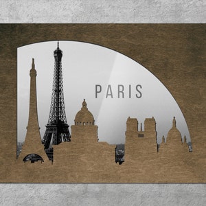 Wooden Paris picture Paris wall art photo Paris bedroom decor Paris printable decor Eiffel Tower print Eiffel Tower wood Modern home decor