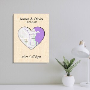 Personnalisé Couple Cadeau Affiche en Bois Cadeau pour Noël Décoration murale Art en bois Impression en bois