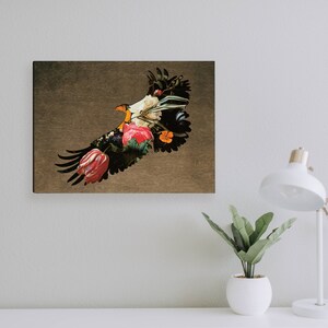 American Eagle Poster Bird Wall Decor Animal Gift for Christmas Home Decor for Bedroom Wooden Print