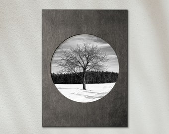 Wooden Poster with Landscape for Home Decor Poster With Tree Nature Wall art Print
