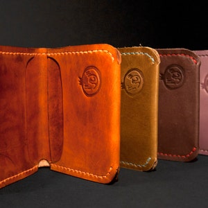 Cartera de cuero genuino para hombre hecha a mano, de alta calidad, resistente, hecha a medida, cuero curtido vegetal, envío gratuito a EE. UU.