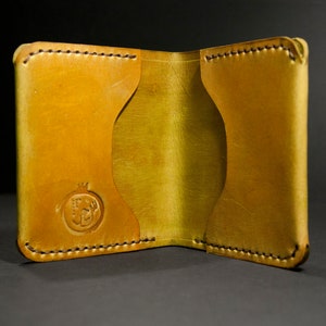 Cartera de piel auténtica hecha a mano, color verde oliva, de alta calidad, resistente, hecha a medida, piel curtida vegetal, envío gratuito a EE. UU.