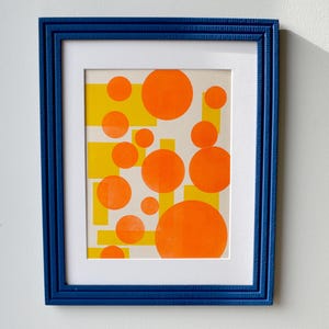 Monoprint Emotionen Kunst Poster Druck.
