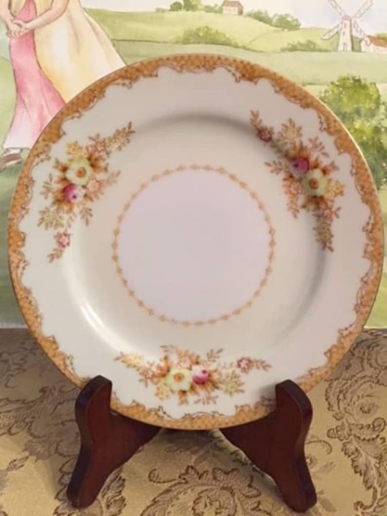 Set of 4 Vintage Dessert Plates from Asahi China Japan