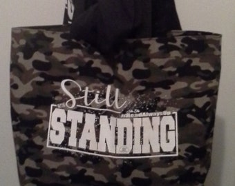 Still Standing Women Camouflage Big Handbag /Tote Christian apparel shop| Womens Christian apparel| Christian apparel women| Jesus clothing