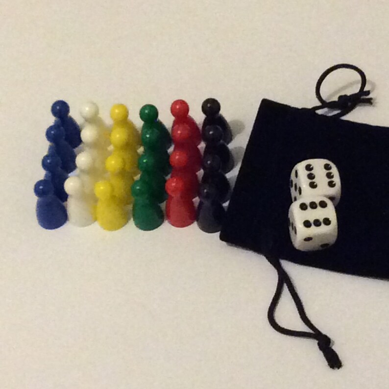 Ludi Board Ludo Board Game Counters Halma Pawn Counters Etsy