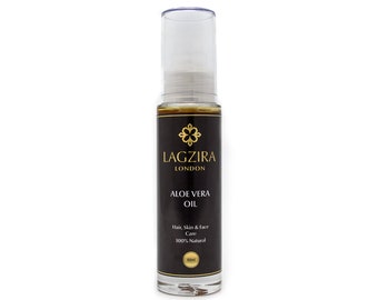 Pure Aloë vera plant etherische olie voor huid biologische massageolie oliën cosmetische crème schoonheid voor zonnebrand en littekens van 50ml Lagzira Londen