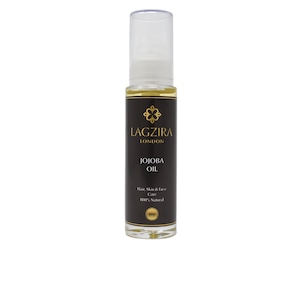 Organic Jojoba Oil golden carrier pure unrefined natural acne treatment skin care spa cold pressed best cosmetics 50ml Bottle Lagzira London