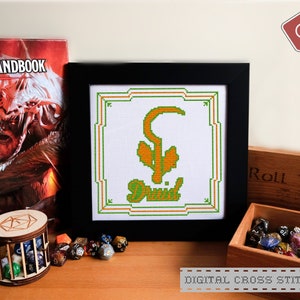 Dungeons & Dragons Class Druid PDF Digital Cross Stitch Pattern DND