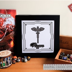 Dungeons & Dragons Class Rogue PDF Digital Cross Stitch Pattern DND