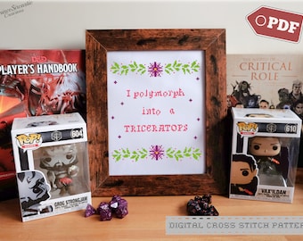 Critical Role Scanlan Vox Machina Inspired Quote PDF Digital Cross Stitch DND