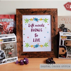 Critical Role Percy Vox Machina Inspired Quote PDF Digital Cross Stitch DND