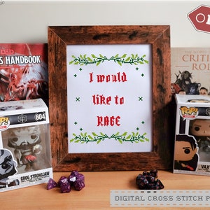 Critical Role Grog Vox Machina Inspired Quote PDF Digital Cross Stitch DND