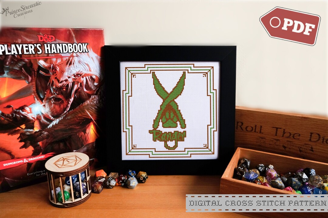 Dungeons & Dragons Class Ranger PDF Digital Cross Stitch Pattern DND - Etsy