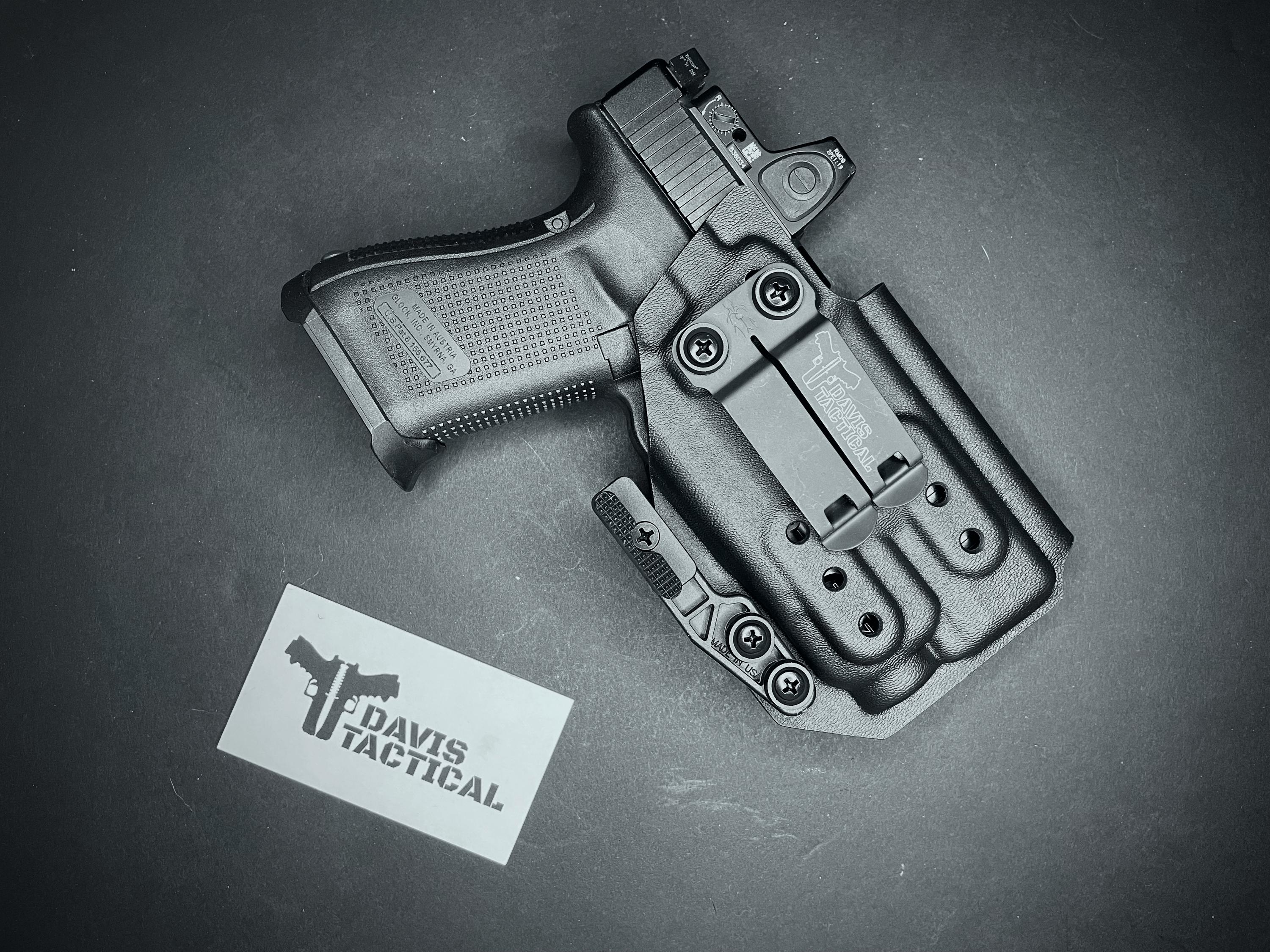 Davis Tactical Inside The Waistband IWB Kydex Light Bearing Holster with claw For Glock 19/9X/23/32/45 TLR-7With Streamlight TLR-7/TLR7-A