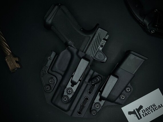 thumbnail image 2 of Davis Tactical IWB Kydex Sidecar Holster For Glock 17, 22, 32 With TLR1 – Appendix Carry 2 of 6