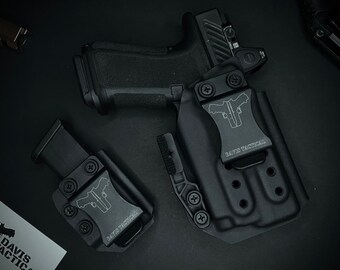 Davis Tactical Inside The Waistband IWB Kydex Light Bearing Holster with claw For Glock 19/23/32 With Olight Mini 2