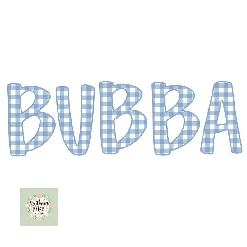 Boy’s Custom Png, Bubba Png, Blue Gingham Png, Friend Squad Png, Best ...