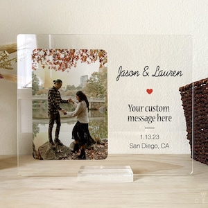 Engagement Gift, Couples Gifts, Newly Weds, Acrylic Picture Frame, Personalized Gifts, Gifts for Couple, Engagement Frame, Pictures, PMG03