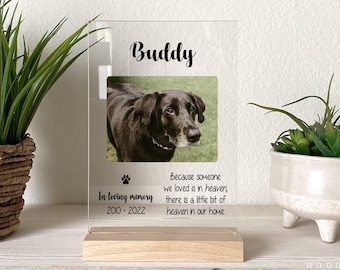 Personalized Pet Gift, Memorial Gift, In Loving Memory, Pet Gifts, Dog Loss Gift, Cat Loss Gift, Custom Pet Bereavement Gift, Acrylic PMG02