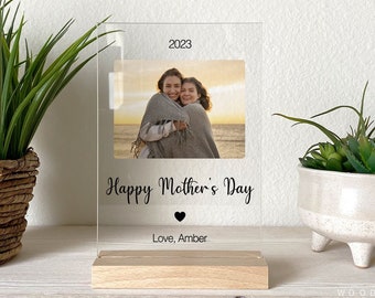 Mother's Day Gift, Personalized Mother's Gift, Acrylic Photo Plaque, Custom Gift for Mom, Photo Gift, First Mother's Day, Mom, Family, PMG08