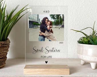 Custom Friend Gifts, Personalized Gift, Acrylic Photo Plaque, Picture Frame, Birthday Gift, Galentine's Gift, Friends & Family Gifts, PMG06