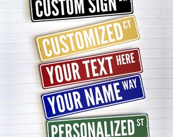 Custom Street Sign, Metal Sign, Personalized Street Sign, Aluminum Signs, Custom Name Sign, Street Signs, Custom Text Sign, Customized Gift