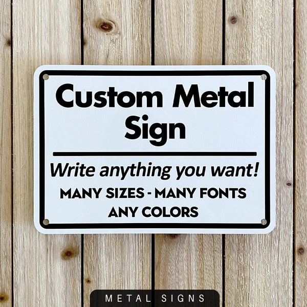 Outdoor Metal Signs Etsy