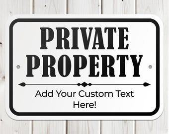Private Property Sign, Security Sign, Custom Metal Sign, Outdoor Sign, Privacy Sign, Property Sign, Rental Property Signs, Business Signs