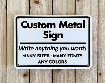 Custom Sign, Aluminum Metal Sign, Deliveries Sign, Personalized, Custom Message, Parking Sign, Outdoor Sign, Business Sign, Property Sign