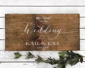 Welcome To The Wedding Of Wood Sign, Welcome Sign, Wedding Sign, Wood Signs, Wedding Decorations, Rustic Wedding, Rustic Wood