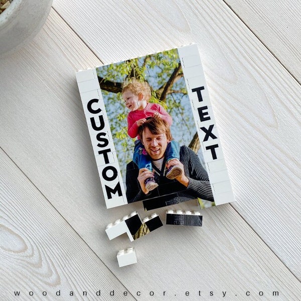Brick Photo, Gift for Dad, Personalized Brick Puzzle Photo, Custom Lego Block, Personalized Photo Gift, Unique Gift, Father's Day, Gifts