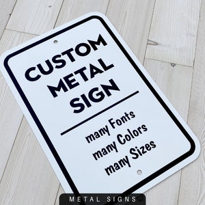 Custom Sign, Aluminum Metal Sign, Deliveries Sign, Personalized, Custom Message, Parking Sign, Outdoor Sign, Business Sign, Property Sign 画像 9