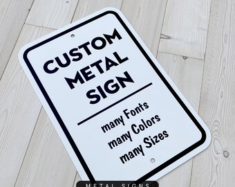 Personalzed Custom Alumnum Metal Sgns Wth Your Text - Etsy