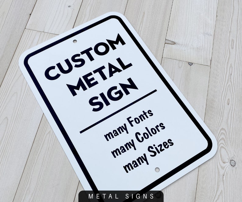 Custom Sign, Aluminum Metal Sign, Deliveries Sign, Personalized, Custom Message, Parking Sign, Outdoor Sign, Business Sign, Property Sign 画像 9