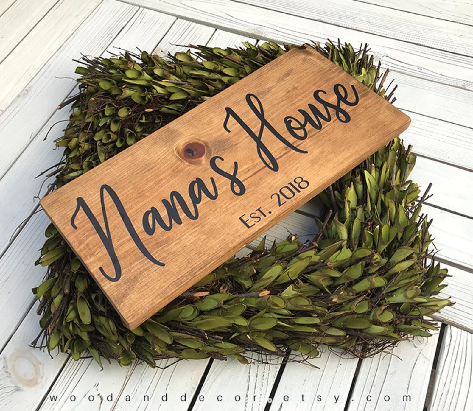 Nana's House Sign Wood Sign Home Decor Pregnancy Etsy