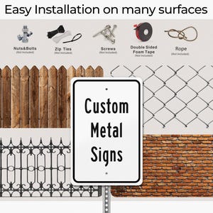 Aluminum Sign, Custom Sign, Custom Metal Sign, Personalized Sign, Man Cave Sign, Parking Sign, Outdoor Sign, Business Sign, Warning Sign immagine 5