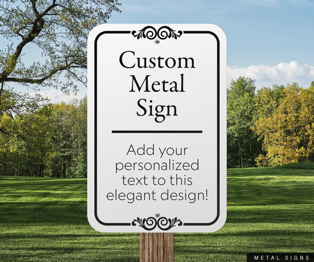 Getting Fancy Sign Fancy Custom Metal Sign, Elegant Design Sign, Aluminum Sign ...