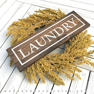 Laundry Room Sign, Laundry Room Decor, Laundry Sign, Farmhouse Decor, Wall Art, Rustic Home Decor, Shabby Chic, Rustic Decor, Wood Sign
