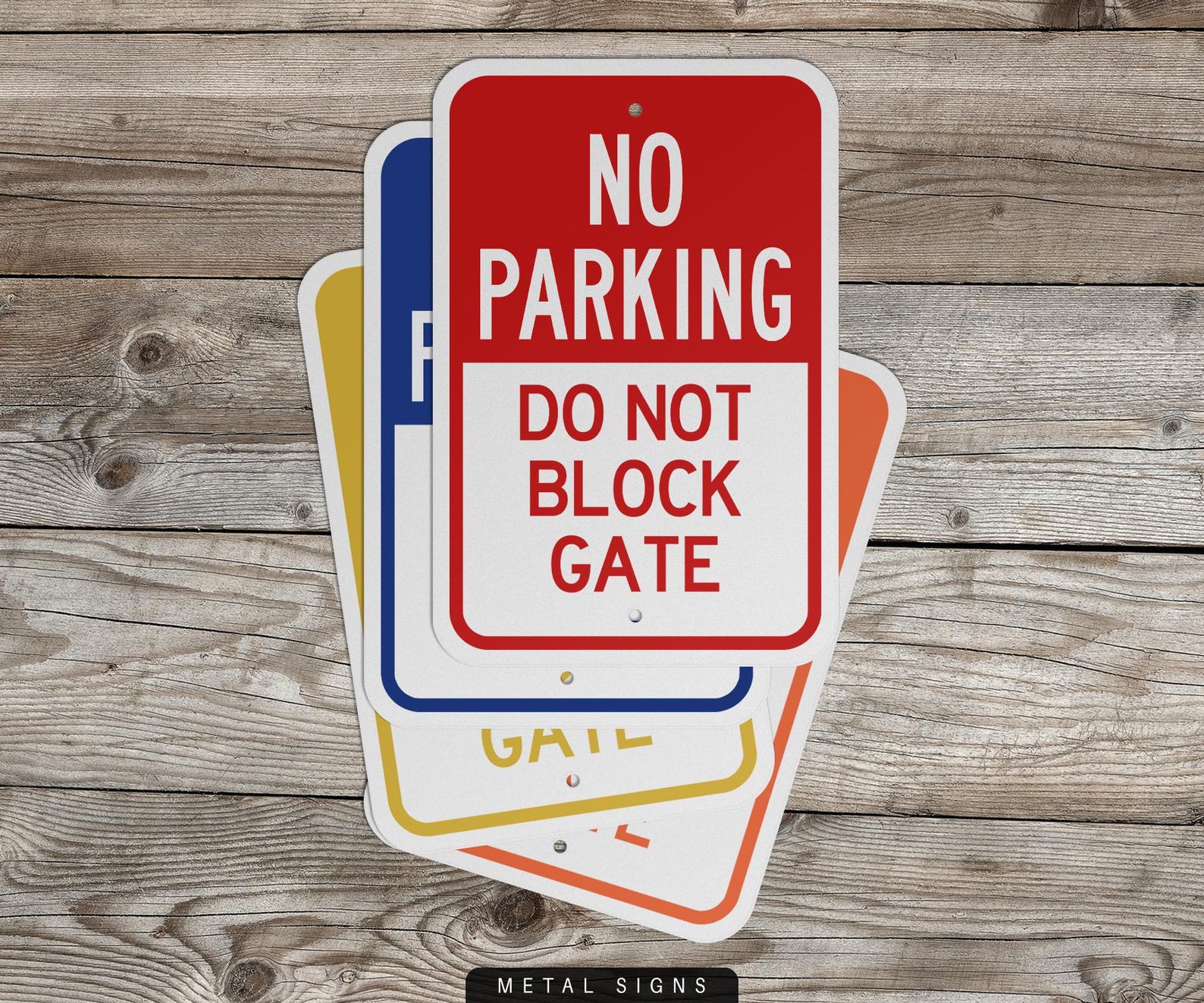 Do Not Block Gate, No Parking Sign, Metal Weatherproof Signs ...