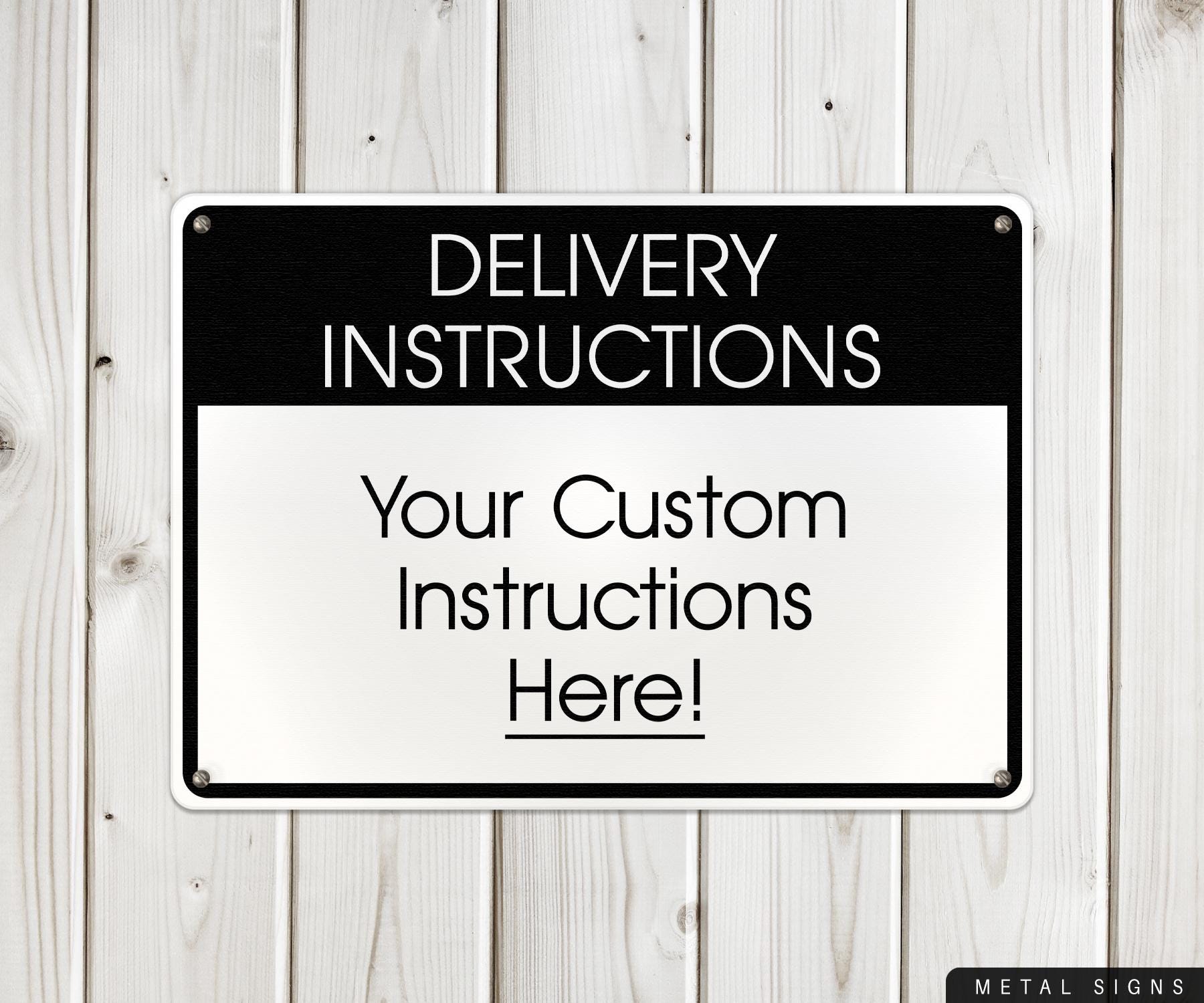 Deliveries Sign, Custom Delivery Instructions, Personalized
