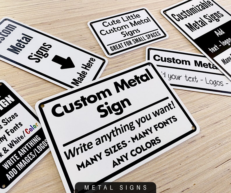 Custom Sign, Aluminum Metal Sign, Deliveries Sign, Personalized, Custom Message, Parking Sign, Outdoor Sign, Business Sign, Property Sign 画像 7