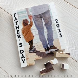 Father's Day Gift, Brick Photo, Gift for Dad, Personalized Brick Puzzle Photo, Custom Lego Block, Personalized Photo Gift, Unique Gift